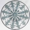 Coupe « Pissenlit » verre blanc patiné bleu de René LALIQUE | Biron Coupe "Pissenlit" verre blanc patiné bleu de René LALIQUE
