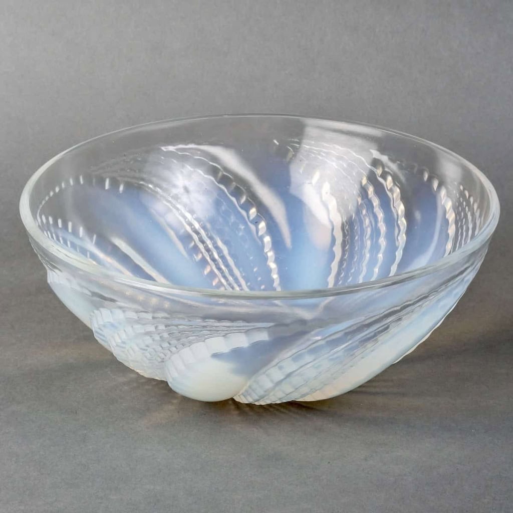 Coupe « Fleuron » verre opalescent de René LALIQUE | Biron ||||||