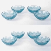 Service « Coquilles » verre blanc patiné bleu de René LALIQUE – 8 Pièces | Biron Service "Coquilles" verre blanc patiné bleu de René LALIQUE - 8 Pièces