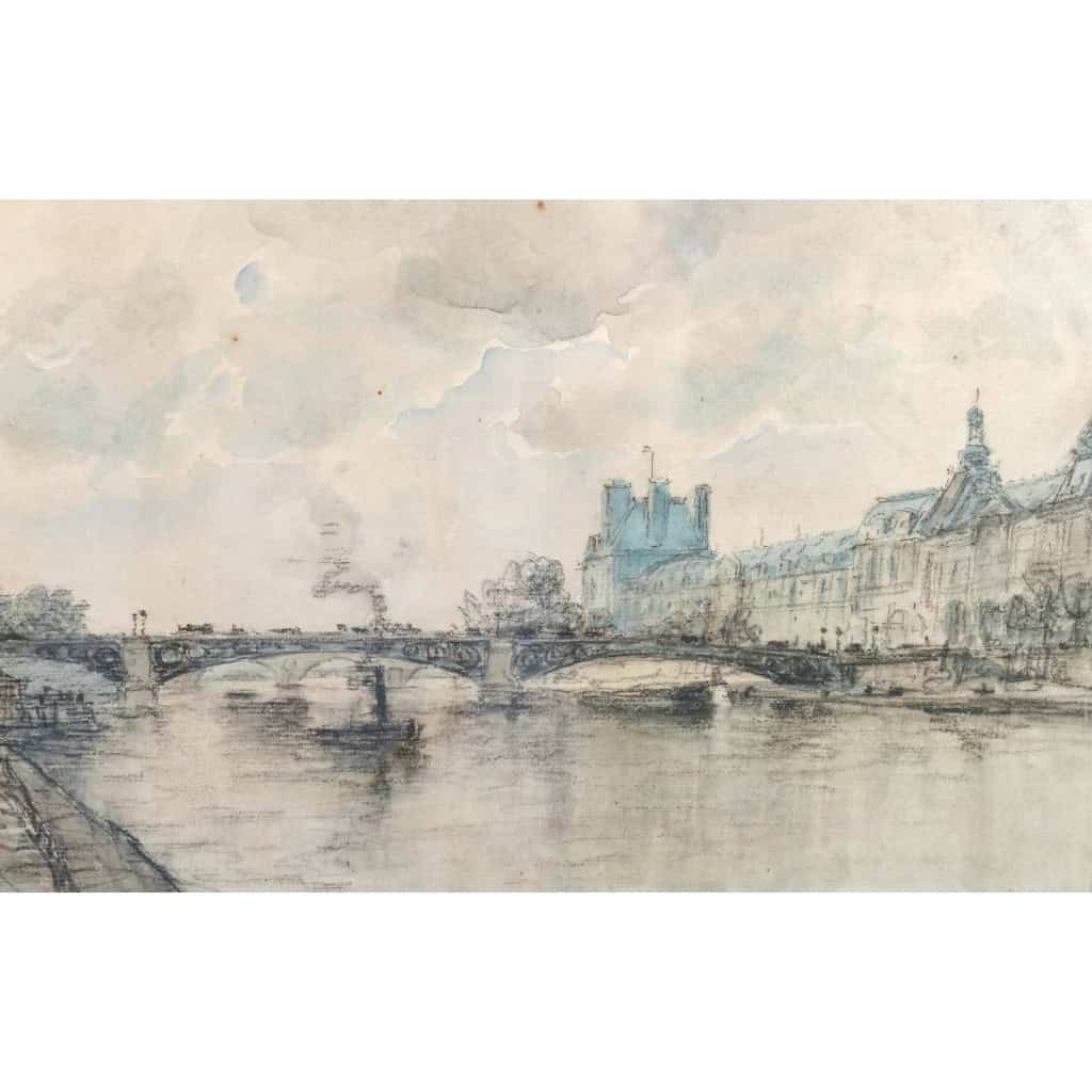 Frank Boggs, Paris, les quais de Seine, daté 1901 | Biron Frank Boggs, Paris, les quais de Seine, daté 1901