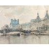 Frank Boggs, Paris, les quais de Seine, daté 1901 | Biron Frank Boggs, Paris, les quais de Seine, daté 1901