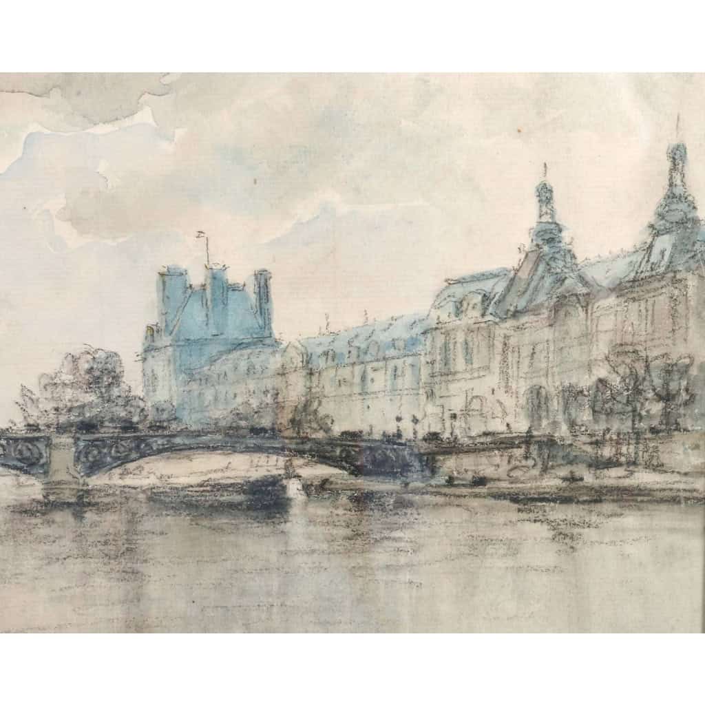 Frank Boggs, Paris, les quais de Seine, daté 1901 | Biron Frank Boggs, Paris, les quais de Seine, daté 1901