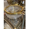 1970′ Nécessaire A Caviar Bronze Doré Et Cristal Avec Motif Esturgeon 21