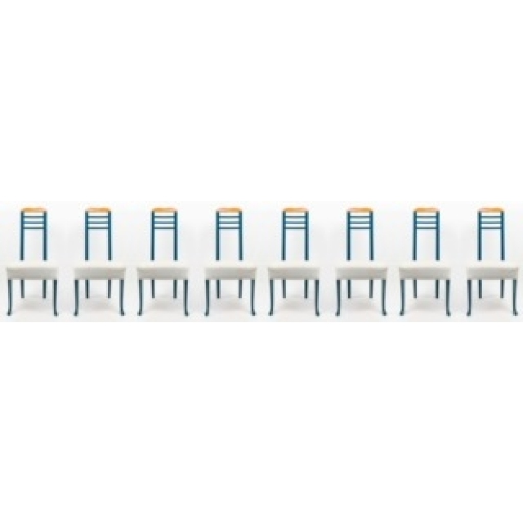 Suite de huit chaises de salle à manger, années 1980-90. | Biron |||||||||