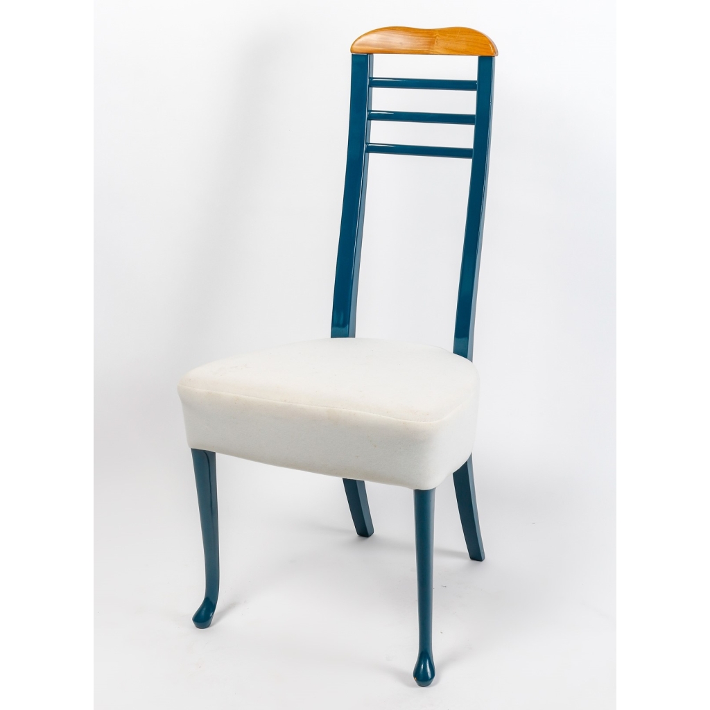 Suite de huit chaises de salle à manger, années 1980-90. | Biron Suite de huit chaises de salle à manger, années 1980-90.