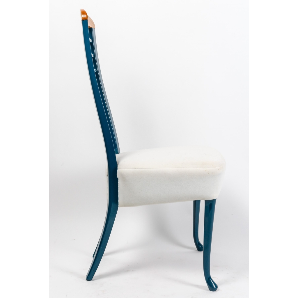 Suite de huit chaises de salle à manger, années 1980-90. | Biron Suite de huit chaises de salle à manger, années 1980-90.