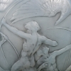 Vase « Archers » verre opalescent triple couche patiné gris de René LALIQUE | Biron Vase "Archers" verre opalescent triple couche patiné gris de René LALIQUE