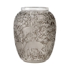 Vase « Biches » verre blanc patiné gris de René LALIQUE | Biron ||||||