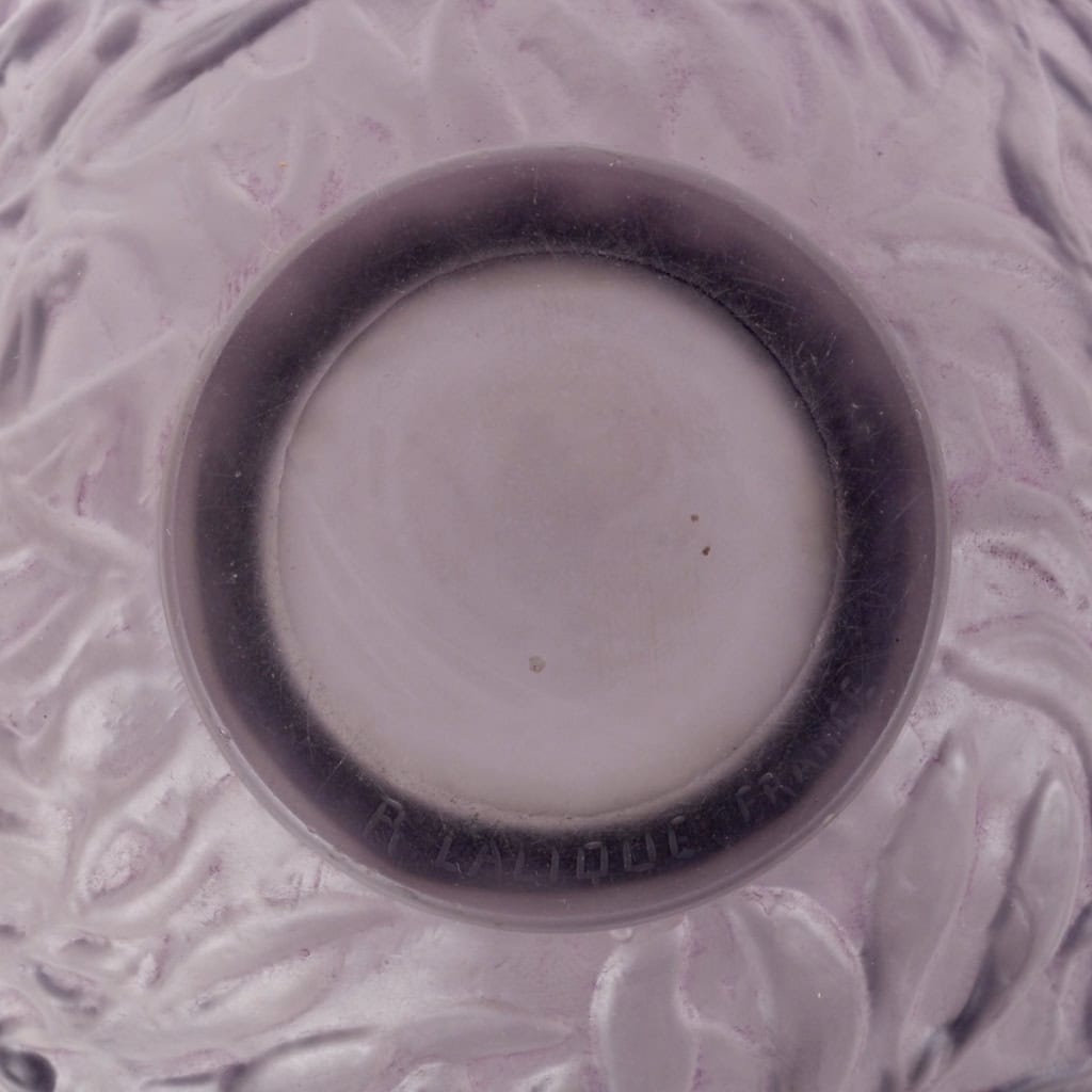 Vase « Gui » verre améthyste de René LALIQUE | Biron Vase "Gui" verre améthyste de René LALIQUE