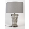 Paire de Lampes « Pan » cristal blanc patiné gris de Marc LALIQUE | Biron Paire de Lampes "Pan" cristal blanc patiné gris de Marc LALIQUE