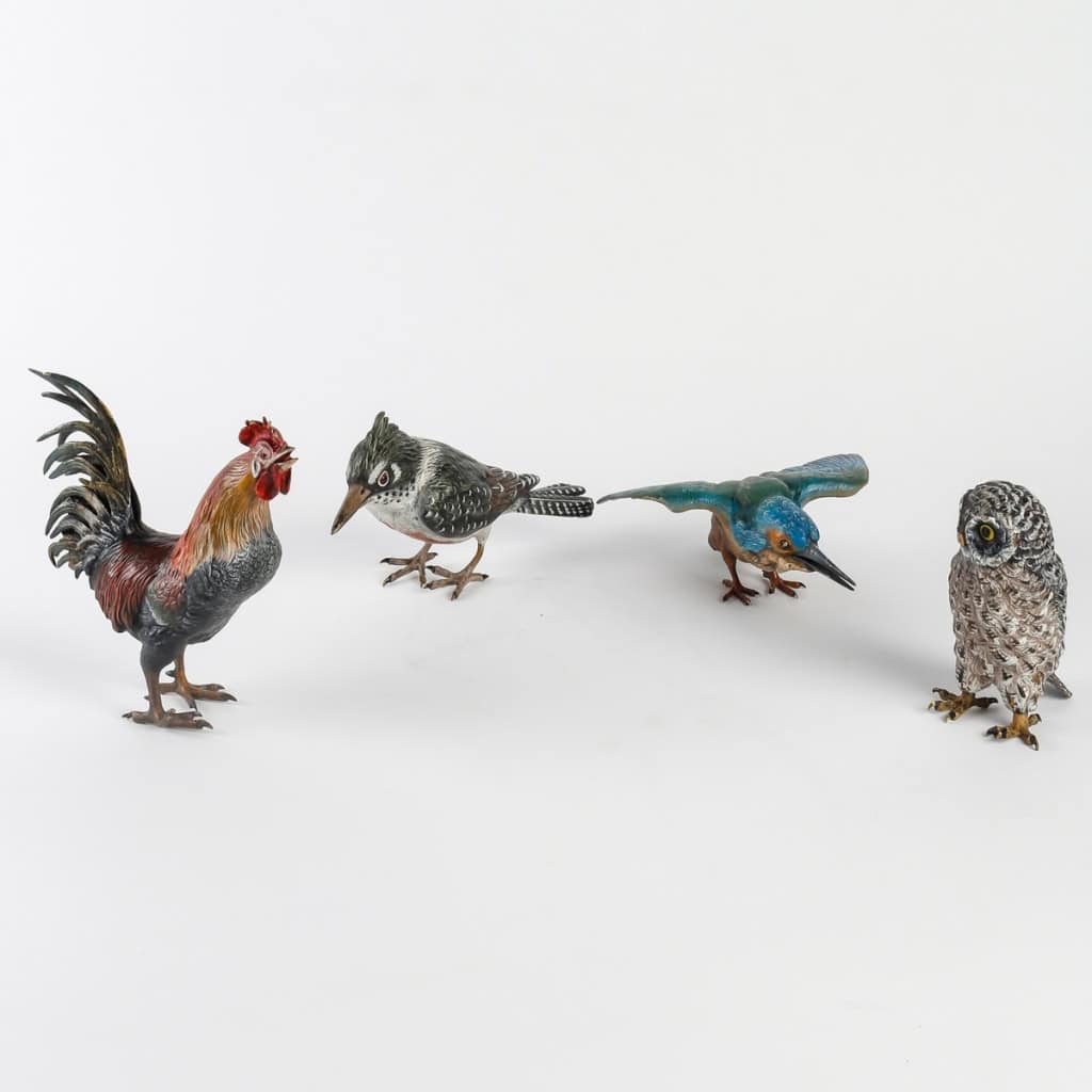 Groupe d’animaux en bronze de Vienne signés Bergman | Biron |||||||||||