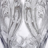 Vase « Lézards et Bluets » verre bleu ciel patiné gris de René LALIQUE | Biron Vase "Lézards et Bluets" verre bleu ciel patiné gris de René LALIQUE