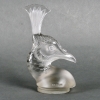 Mascotte Automobile « Tête de Paon » verre blanc de René LALIQUE | Biron Mascotte Automobile "Tête de Paon" verre blanc de René LALIQUE
