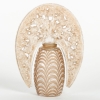 Flacon « Bouchon Fleurs de Pommiers » verre blanc patiné sépia de René LALIQUE | Biron |||||||