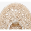 Flacon « Bouchon Fleurs de Pommiers » verre blanc patiné sépia de René LALIQUE | Biron Flacon « Bouchon Fleurs de Pommiers » verre blanc patiné sépia de René LALIQUE