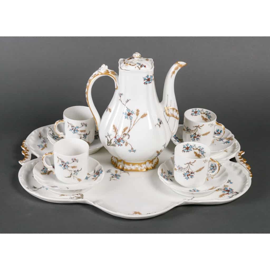 Service à thé en porcelainee de Limoges, XXème siècle | Biron Service à thé en porcelainee de Limoges, XXème siècle
