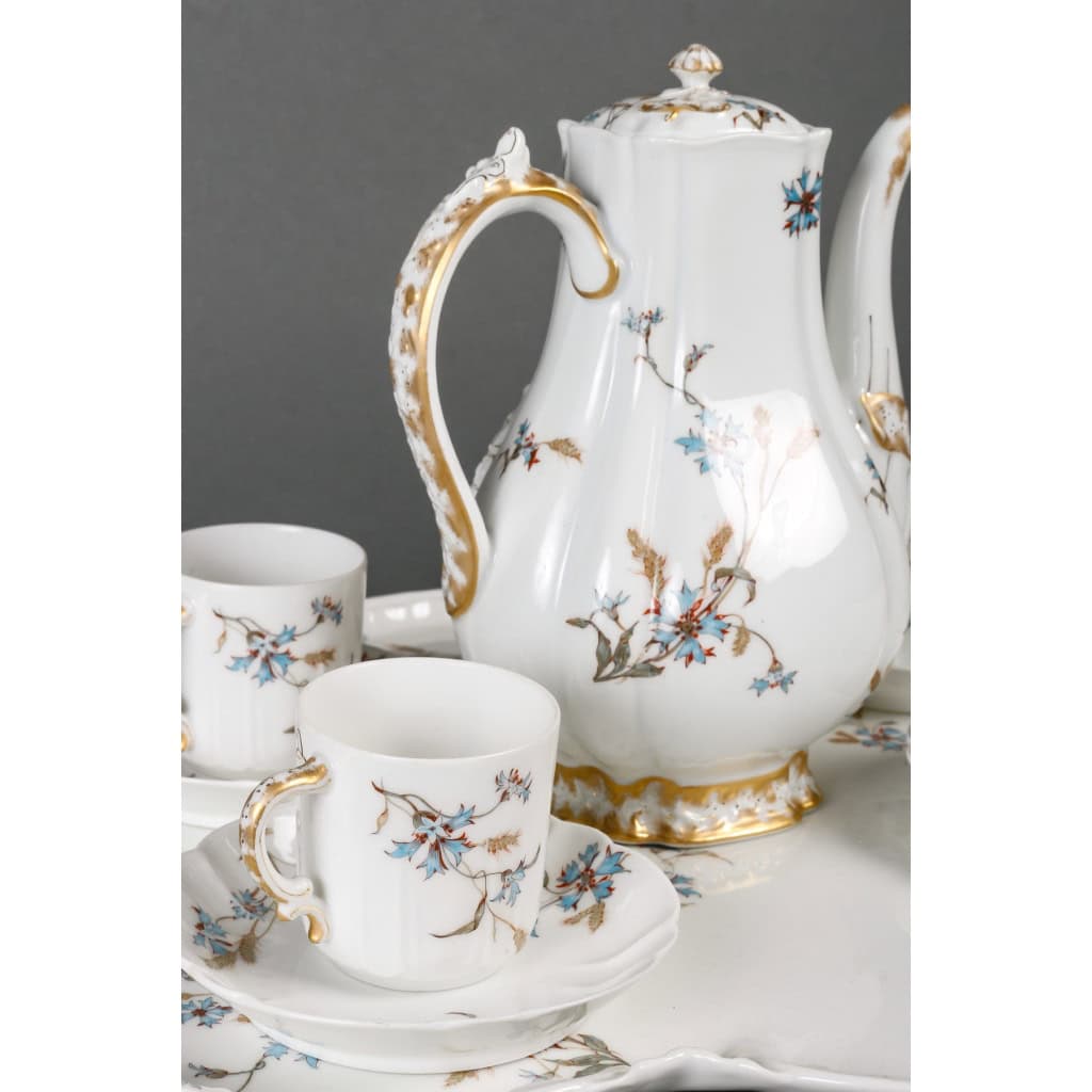 Service à thé en porcelainee de Limoges, XXème siècle | Biron Service à thé en porcelainee de Limoges, XXème siècle