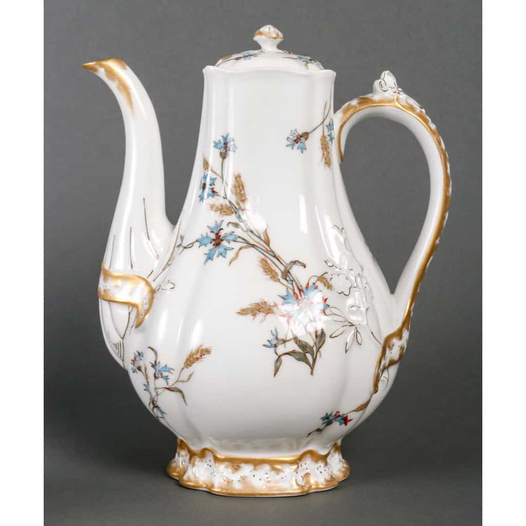 Service à thé en porcelainee de Limoges, XXème siècle | Biron Service à thé en porcelainee de Limoges, XXème siècle