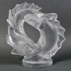 Sculpture Motif Décoratif « Deux Poissons » cristal blanc de Marc LALIQUE | Biron |||||||