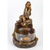 Bassin en terre cuite et coupe en verre, XXème siècle | Biron Bassin en terre cuite et coupe en verre, XXème siècle