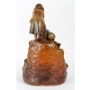 Bassin en terre cuite et coupe en verre, XXème siècle | Biron Bassin en terre cuite et coupe en verre, XXème siècle