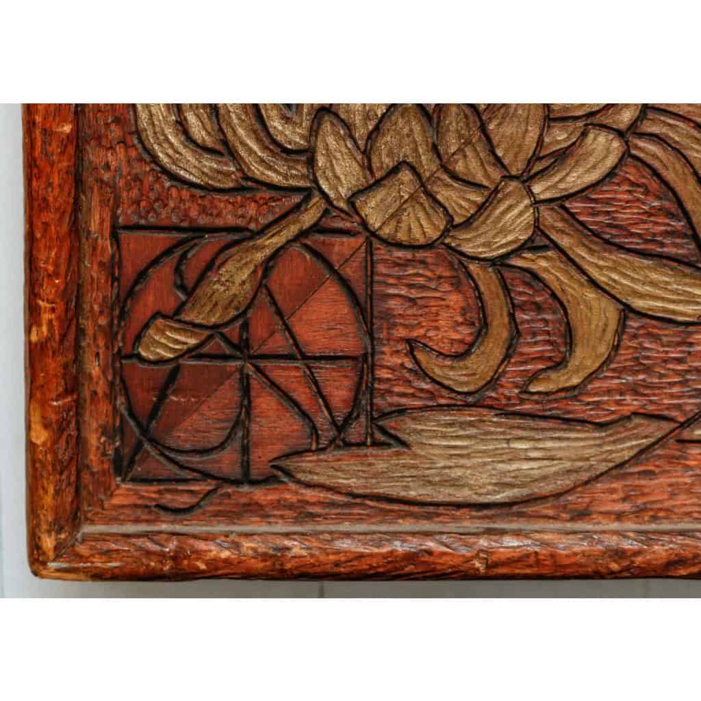 Important cadre miroir d’époque Art Nouveau | Biron Important cadre miroir d'époque Art Nouveau