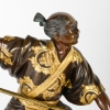 Paire de samouraïs en bronze signés par Miyao, fin de l’ère Meji, fin XIXème siècle | Biron Paire de samouraïs en bronze signés par Miyao, fin de l'ère Meji, fin XIXème siècle
