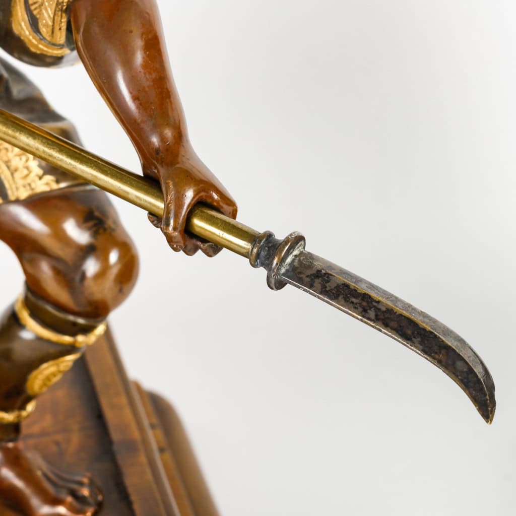Paire de samouraïs en bronze signés par Miyao, fin de l’ère Meji, fin XIXème siècle | Biron Paire de samouraïs en bronze signés par Miyao, fin de l'ère Meji, fin XIXème siècle