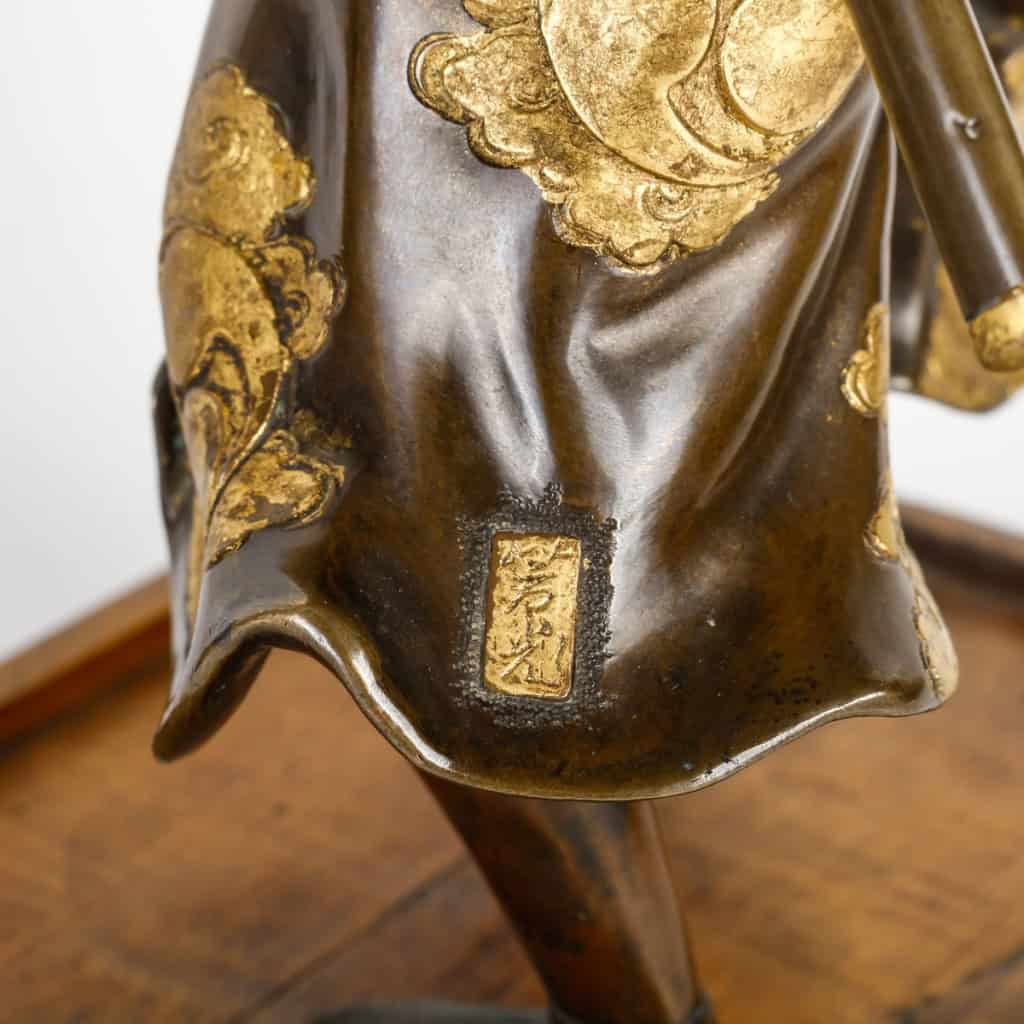 Paire de samouraïs en bronze signés par Miyao, fin de l’ère Meji, fin XIXème siècle | Biron Paire de samouraïs en bronze signés par Miyao, fin de l'ère Meji, fin XIXème siècle