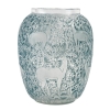 Vase « Biches » verre blanc patiné bleu de René LALIQUE | Biron ||||||
