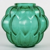Vase « Nivernais » verre vert émeraude de René LALIQUE | Biron ||||||