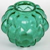 Vase « Nivernais » verre vert émeraude de René LALIQUE | Biron Vase "Nivernais" verre vert émeraude de René LALIQUE