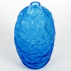 Vase « Ronces » verre bleu électrique patiné blanc de René LALIQUE | Biron Vase "Ronces" verre bleu électrique patiné blanc de René LALIQUE