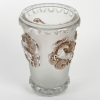 Vase « Camargue » verre blanc patiné sépia de René LALIQUE | Biron Vase "Camargue" verre blanc patiné sépia de René LALIQUE