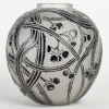Vase « Baies » verre blanc émaillé noir d’origine à chaud de René LALIQUE | Biron ||||||||