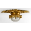 Suspension Napoléon III en bronze doré et cristal, XIXème siècle