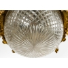 Suspension Napoléon III en bronze doré et cristal, XIXème siècle