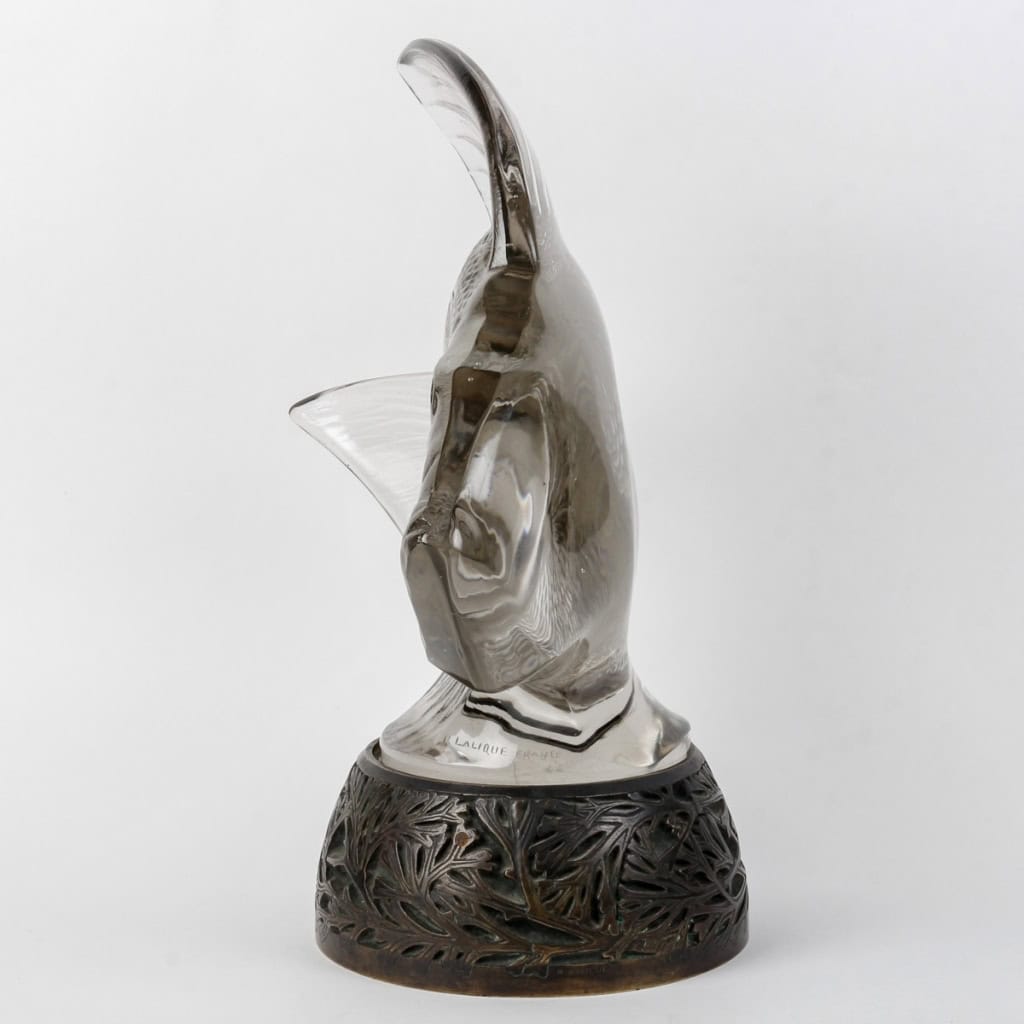 Sculpture Motif Décoratif « Gros Poisson » verre blanc de René LALIQUE | Biron Sculpture Motif Décoratif "Gros Poisson" verre blanc de René LALIQUE