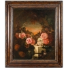 Huile sur toile, fleurs sur entablement, XIXème siècle | Biron ||||||||