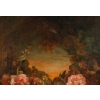Huile sur toile, fleurs sur entablement, XIXème siècle | Biron Huile sur toile, fleurs sur entablement, XIXème siècle