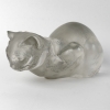 Statuette « Chat Couché » verre blanc de René LALIQUE | Biron |||||||