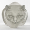 Statuette « Chat Couché » verre blanc de René LALIQUE | Biron Statuette "Chat Couché" verre blanc de René LALIQUE