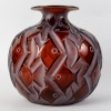 Vase « Penthièvre » verre ambre patiné blanc de René LALIQUE | Biron |||||||