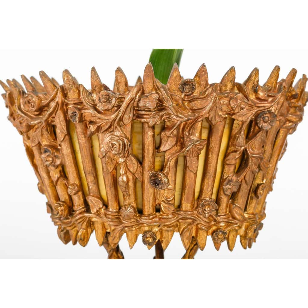 Paire de jardinières en bronze doré, XIXème siècle | Biron Paire de jardinières en bronze doré, XIXème siècle