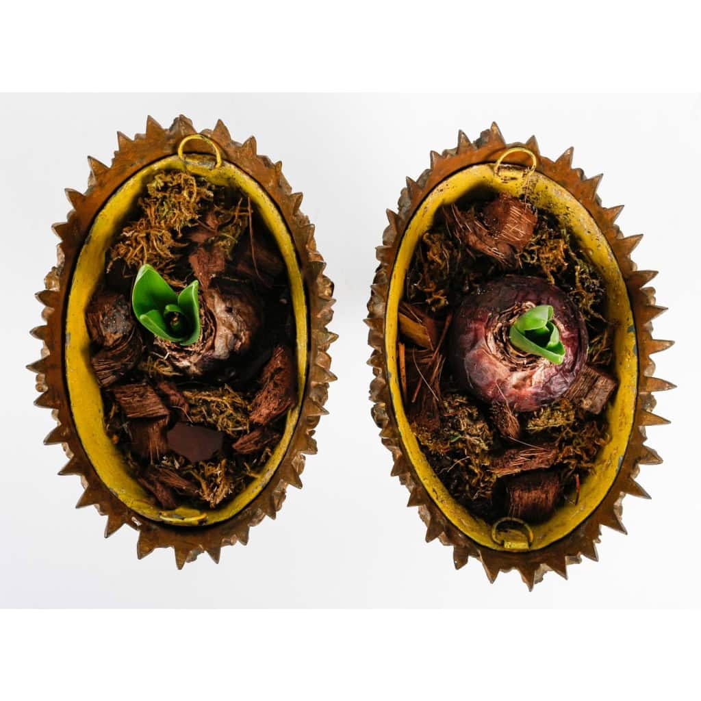 Paire de jardinières en bronze doré, XIXème siècle | Biron Paire de jardinières en bronze doré, XIXème siècle