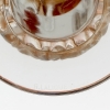 Paire de Bougeoirs "Chêne" verre blanc patiné sépia de René LALIQUE