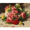 Jetée de roses par Eugénie Moutet, huile sur toile 1896