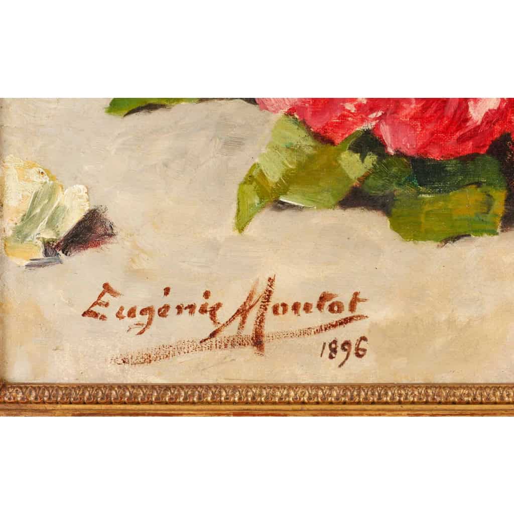 Jetée de roses par Eugénie Moutet, huile sur toile 1896