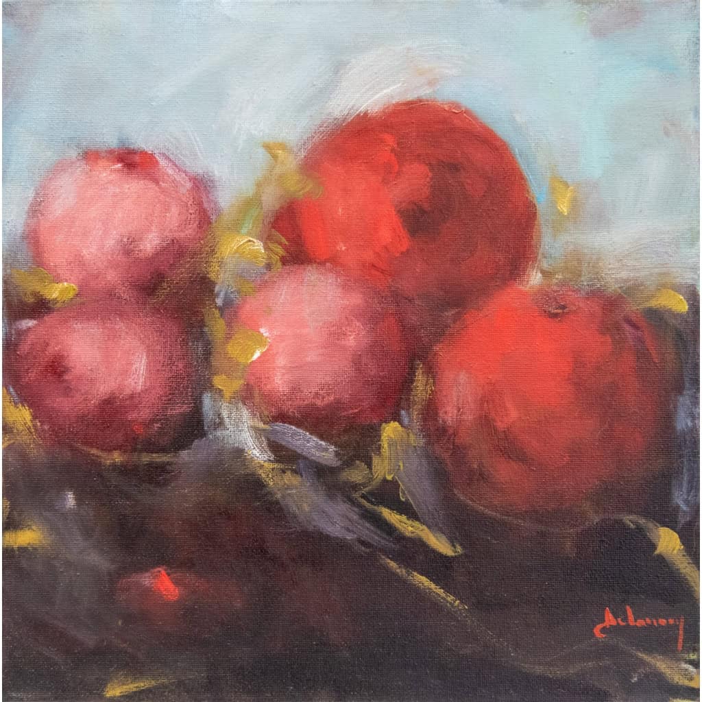 Tableau à l’huile intitulé « Les Fleurs du Bien » n°16 de l’artiste Isabelle Delannoy | Biron Isabelle Delannoy||