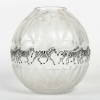 Vase « Tanzania » en cristal blanc émaillé noir de Marie-Claude LALIQUE | Biron ||||||